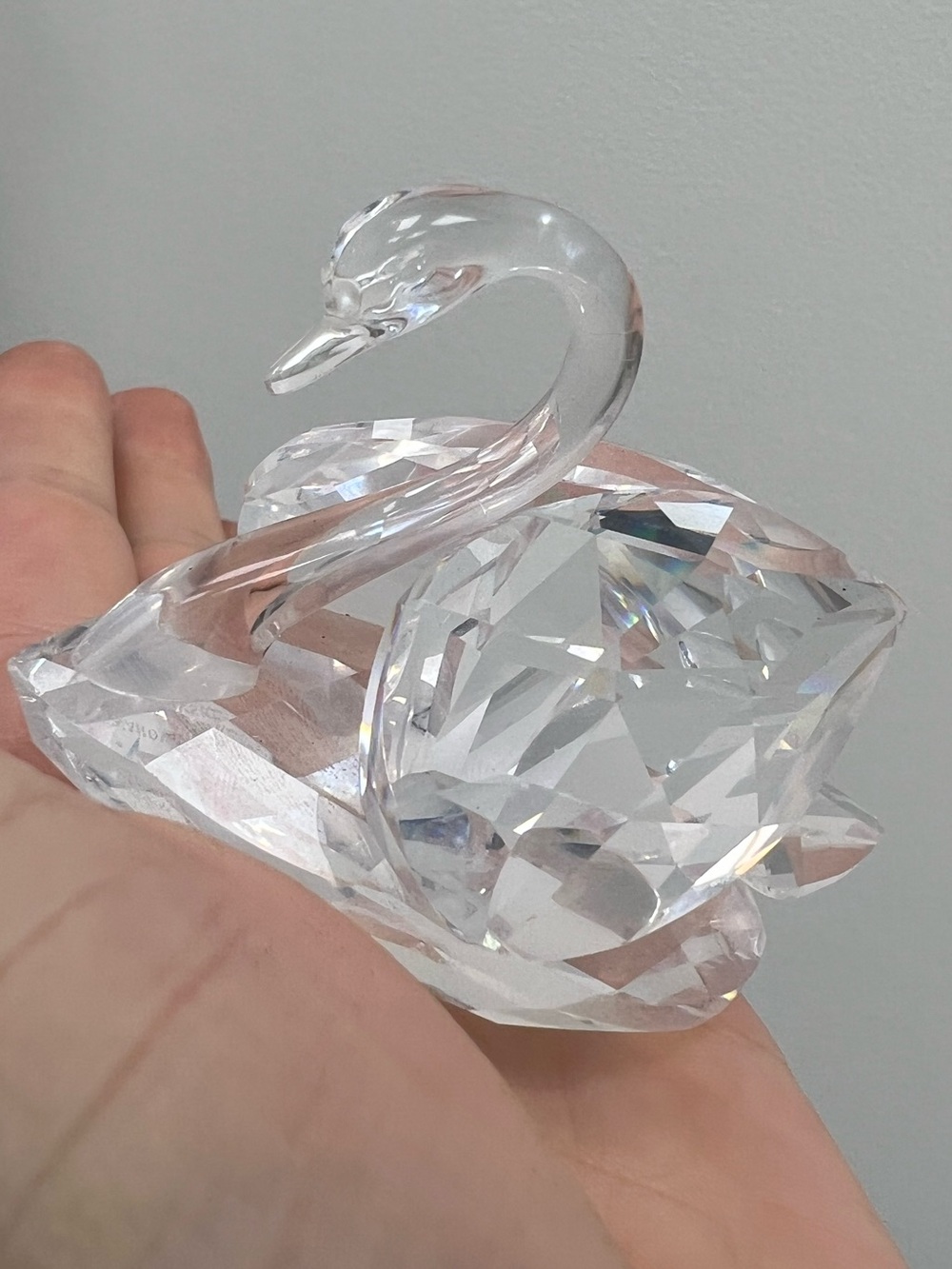 Signed SWAROVSKI Crystal Swan Figurine